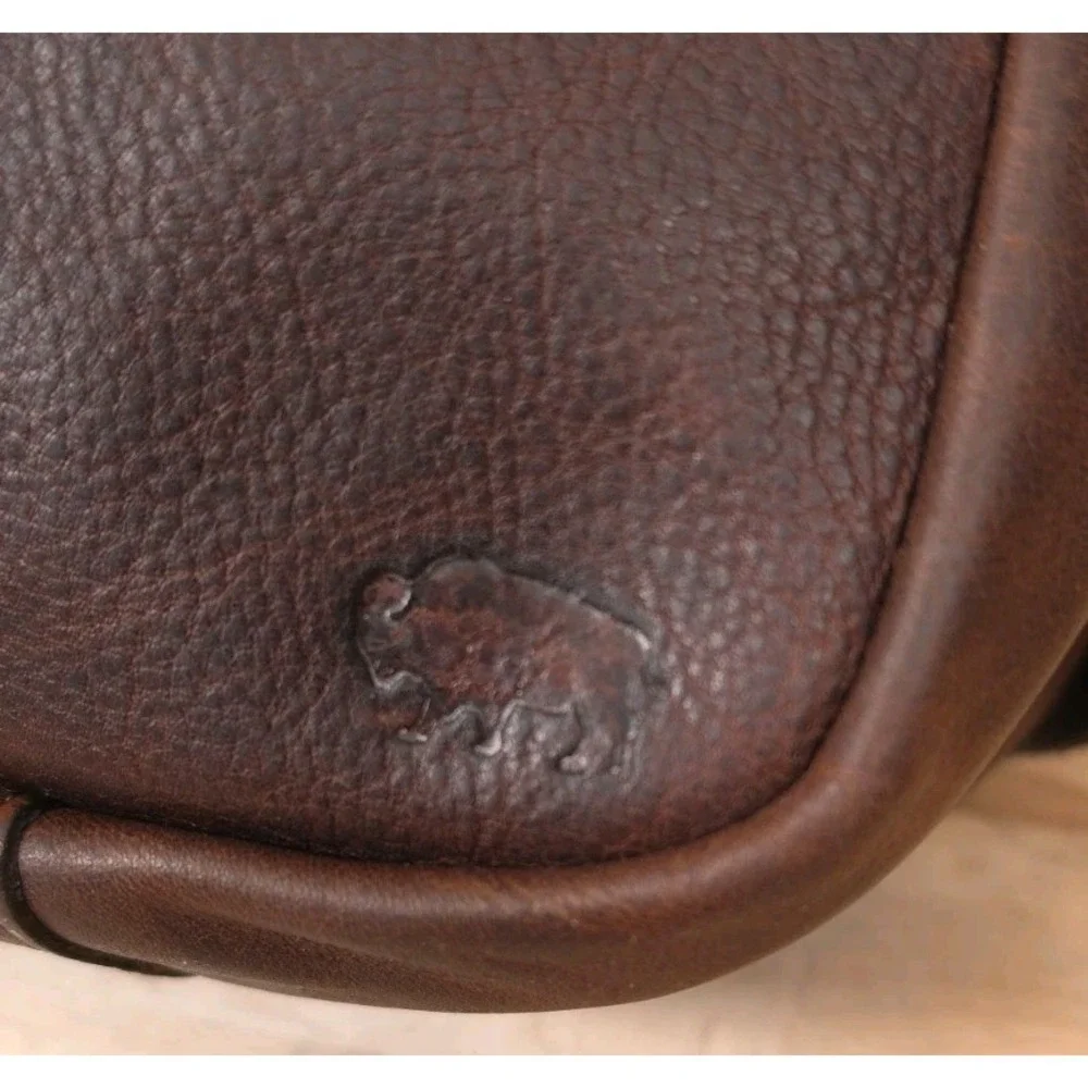 Buffalo Jackson Trading Co. Walker Leather Duffle Bag Vintage Oak